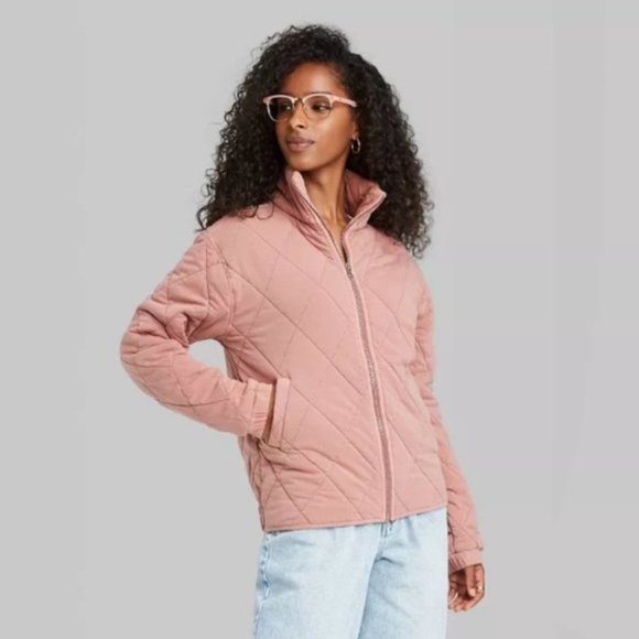 💖 2/$25 Wild Fable Mauve Quilted Jacket - Picture 2 of 9